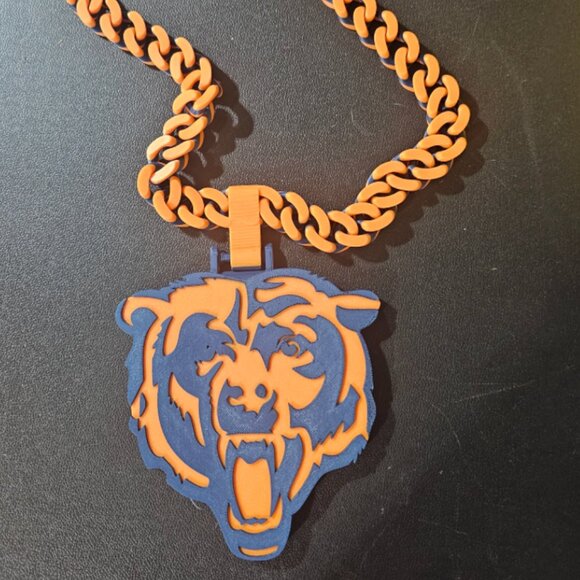 Chicago Bears NFL 3D Printed Cuban Link Chain - Picture 3 of 3
